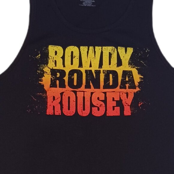 WWE Rowdy Ronda Rousey Womens Size Small Tank Top Black Sleeveless - Picture 4 of 10